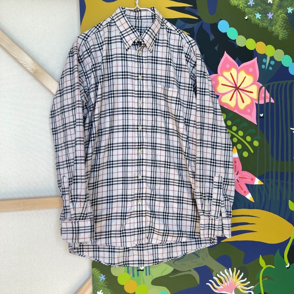 Burberry Nova Plaid Check Button Up Shirt